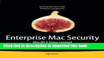 Read Enterprise Mac Security: Mac OS X Snow Leopard PDF Free