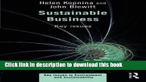 [PDF] Sustainable Business: Key Issues (Key Issues in Environment and Sustainability) Read Full