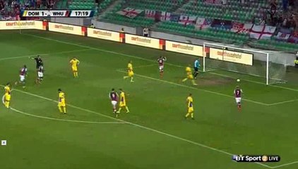 Mark Noble Goal - Domzale 1-1 West Ham - 28-07-2016