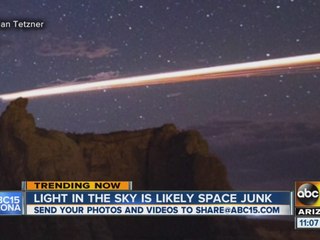 Light in sky is likely space junk