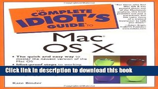 Read Complete Idiot Guide Mac Os X  Ebook Free