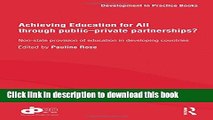 Read Achieving Education for All through Public-Private Partnerships?: Non-State Provision of
