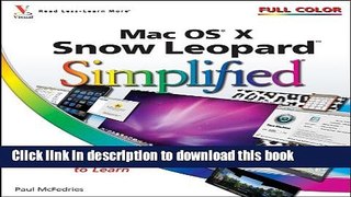 Download Mac OS X Snow Leopard Simplified  PDF Free