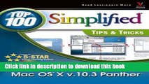 Read Mac OS X v. 10.3 Panther: Top 100 Simplified Tips   Tricks  Ebook Free