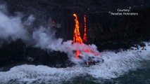 Lava from Kilauea volcano reaches ocean for first time since 2013