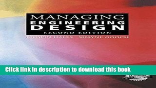 Read Managing Engineering Design  PDF Free