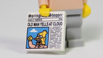 LEGO Simpsons Minifigures Abe build and review