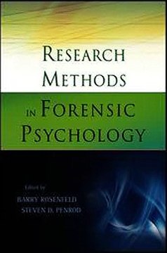 Research Methods in Forensic Psychology Barry Rosenfeld Steven D Penrod Ebook EPUB PDF