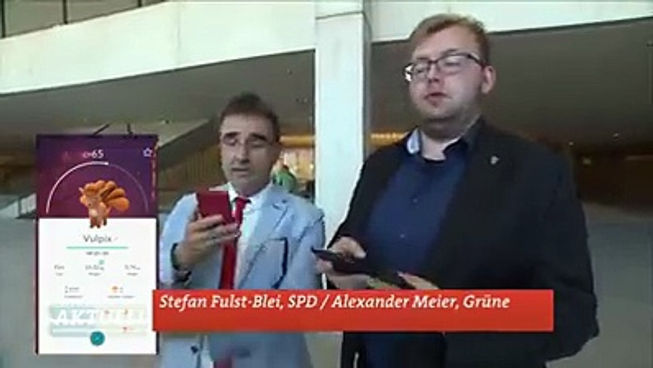 Landtagsabgeordnete von SPD und Grünen in Baden Württemberg spielen PokemonGo