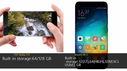 ZTE Nubia Z11 vs Xiaomi Mi 5