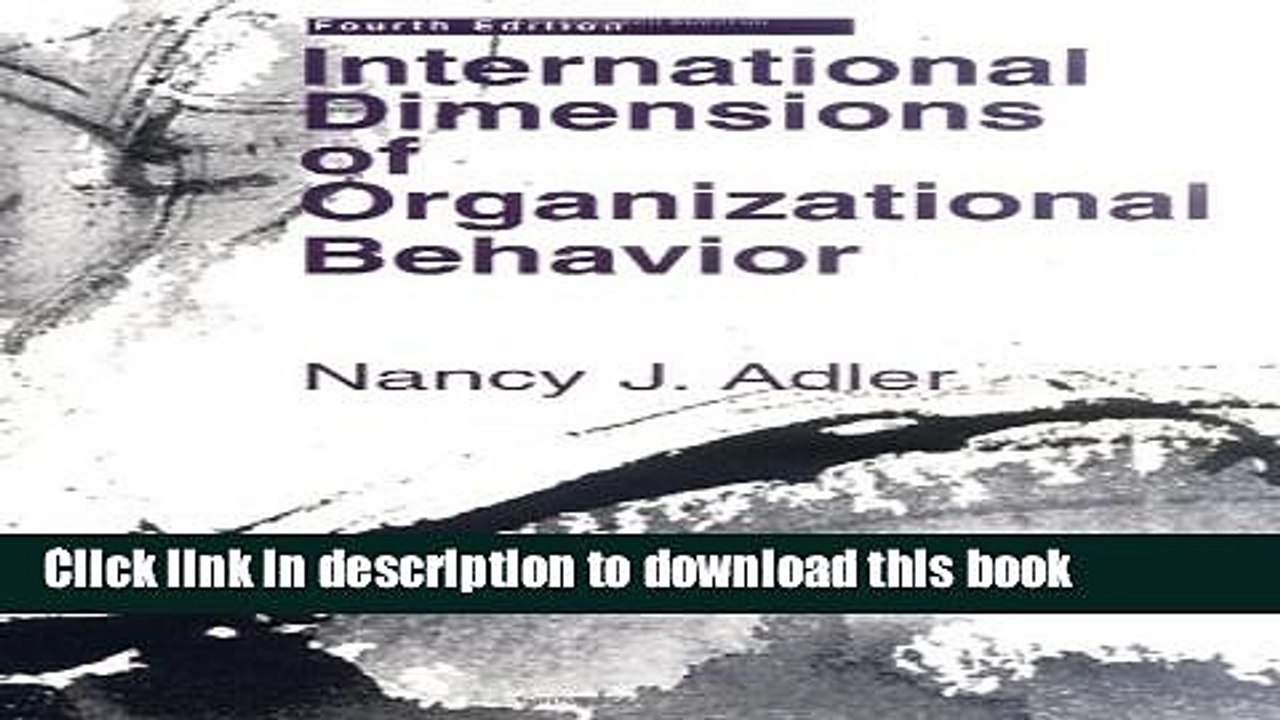 [PDF] International Dimensions of Organizational Behavior  Read Online