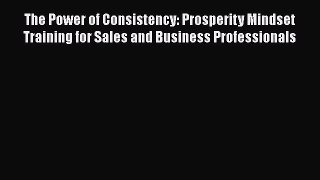 READ book  The Power of Consistency: Prosperity Mindset Training for Sales and Business Professionals