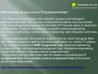 What all subjects in IT are covered by Assignment Help Hub