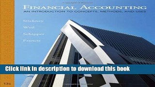 [PDF] Financial Accounting: An Introduction to Concepts, Methods and Uses (Available Titles