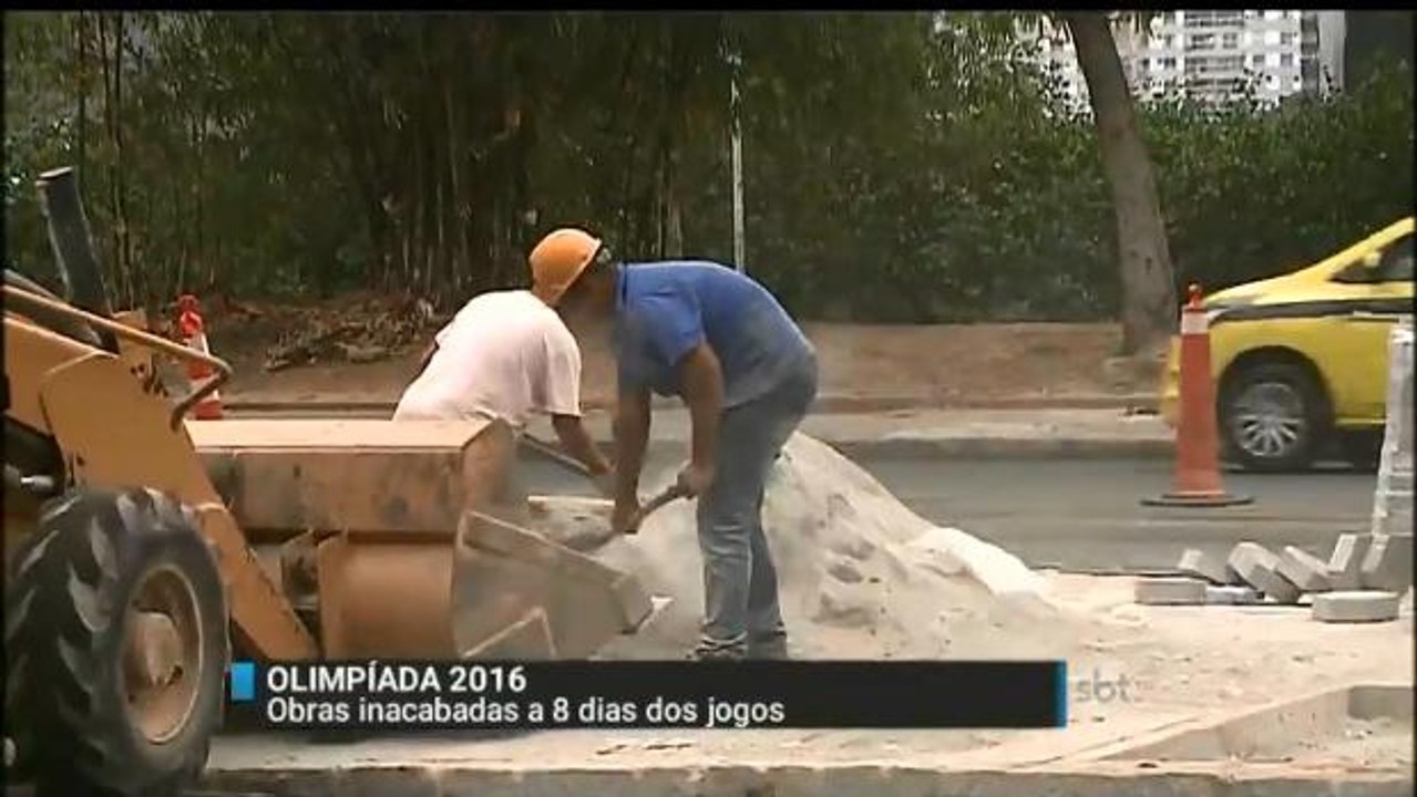 Obras inacabadas a 8 dias do início da Olimpíada