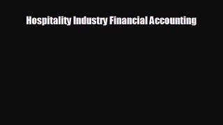 behold Hospitality Industry Financial Accounting