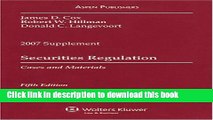 Read Securities Regulation: Cases and Materials, 2007 Case Supplement Ebook Free