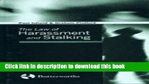 Download The Law of Harassment and Stalking Ebook Online