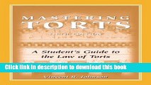 Download Mastering Torts: A Student s Guide to the Law of Torts Ebook Online