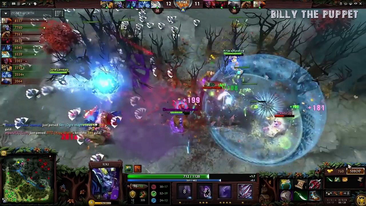 Dendi Riki with 2 Butterflies - Ranked Gameplay Dota 2