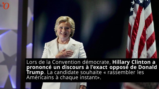Hillary Clinton à l'exact opposé de Donald Trump