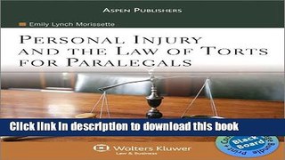 Download Blackboard Bundle: Personal Injury   Law of Torts for Paralegals PDF Online
