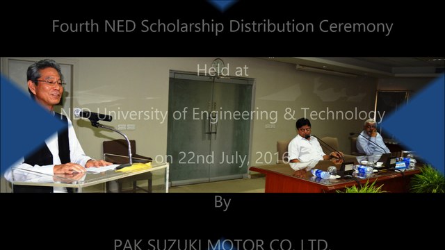 NED Scholarship Awarding Ceremony-2016 Under CSR by Pak Suzuki