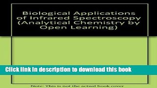 Download Biological Applications of Infrared Spectroscopy  PDF Free