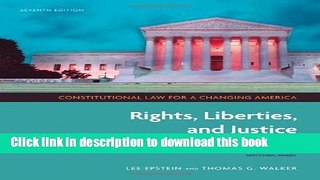 Download Constitutional Law For A Changing America Ebook Online