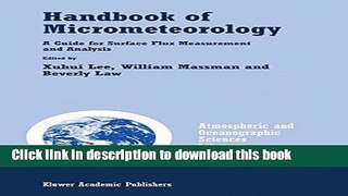 [PDF] Handbook of Micrometeorology: A Guide for Surface Flux Measurement and Analysis (Atmospheric