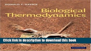 Read Biological Thermodynamics  Ebook Free