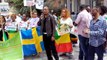 Ethiopians In Sweden, Stockholm Demonstrate Infront Of Ethiopian Embassy