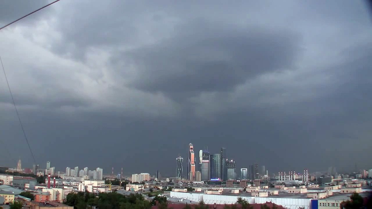 Moscow thunder storm