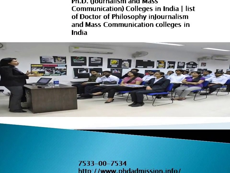 PhD in Mass Communication Courses India