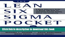 Read Books The Lean Six Sigma Pocket Toolbook: A Quick Reference Guide to 100 Tools for Improving