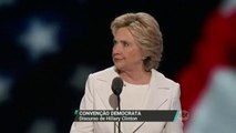 Hillary Clinton promete geração de empregos ao ser indicada candidata democrata
