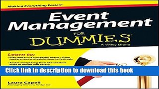 Read Event Management For Dummies Ebook Online