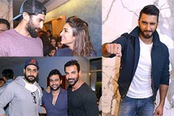 Ranveer, Akki & Abhi come together to watch John-Varun's Dishoom