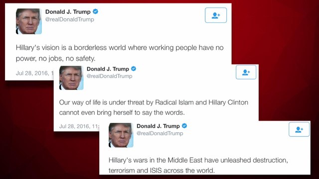 Trump Launches Twitter and Verbal Rant At Hillary and DNC