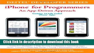 Books iPhone for Programmers: An App-Driven Approach Free Online