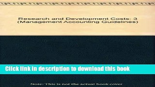 PDF  Research and Development Costs: 3 (Management Accounting Guidelines)  Online