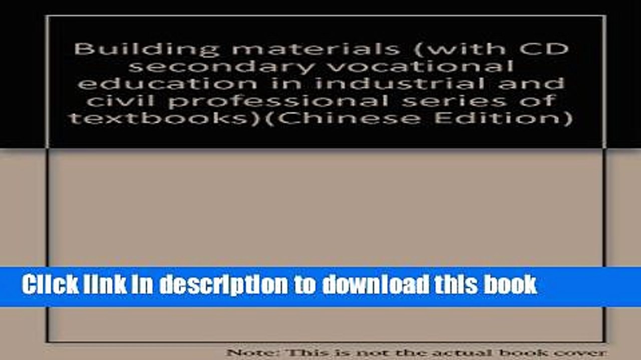 Ebook Building materials (with CD secondary vocational education in industrial and civil