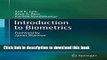 Download Introduction to Biometrics Ebook Free
