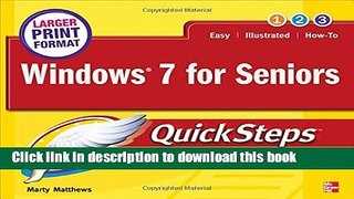 Download Windows 7 for Seniors QuickSteps PDF Online