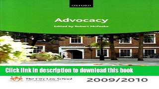 Read Advocacy 2009-2010: 2009 Edition Ebook Free