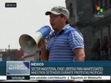 Maestros de la CNTE exigen al gobierno mexicano retomar el diálogo