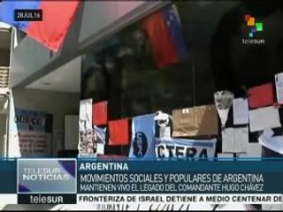 Argentinos se movilizan para honrar la memoria de Hugo Chávez Frías