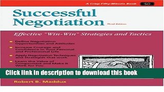 Read Successful Negotiation (50-Minute Series)  Ebook Free
