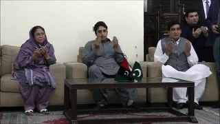 Chairman PPP BBhuttoZardari offers Fateha for ShaheedShahnawazBhutto in a meeting with Rawalpindi workers