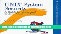 Read UNIX System Security: A Guide for Users and System Administrators PDF Online